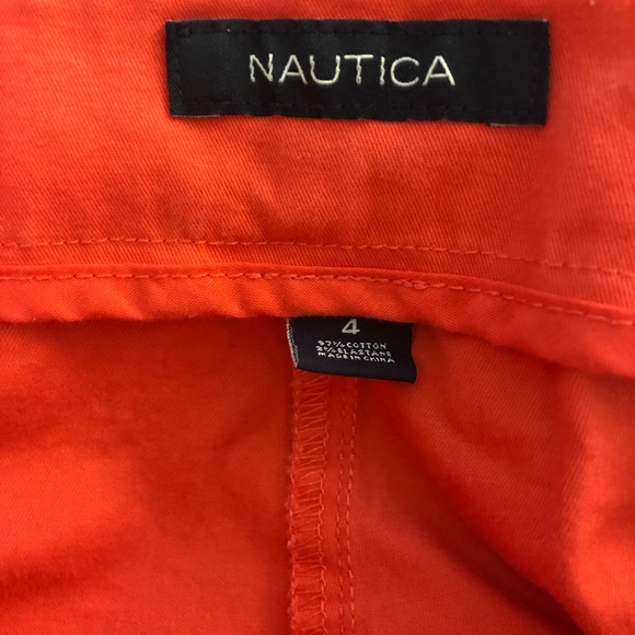 Nautica Womens Shorts, Pink Coral Flat Front 4 - Picture 2 of 8